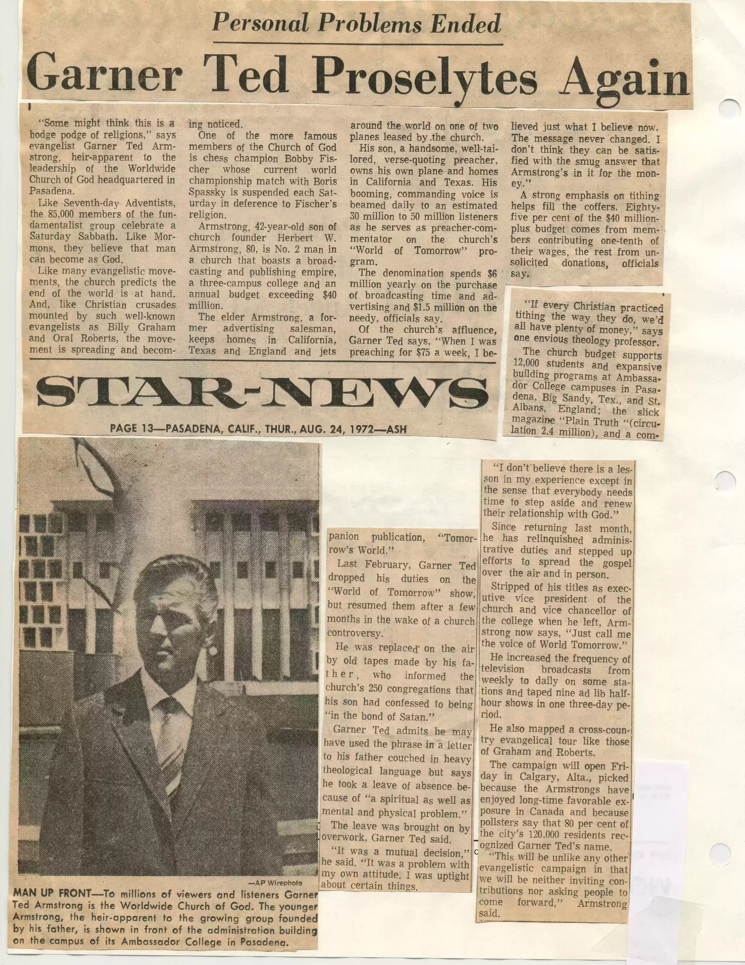 Pasadena Star News, 8-24-72